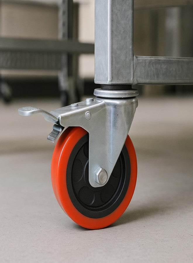 PICKIT Heavy Duty Swivel Caster Wheel | Polyurethane | 360-Degree Movement (With Look 3 Inch, Pack of 2) - Image 2